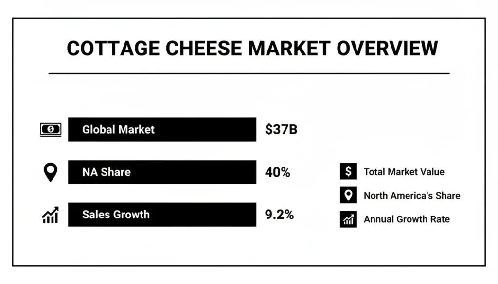 Soft watercolor of a person with a cat, overlaid with text “Sales Growth 9.2%” and market data icons.