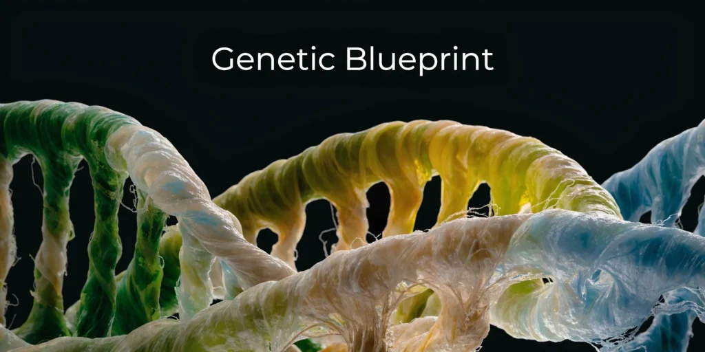 King Charles Spaniel Mix: Your Complete 2026 Guide Colorful abstract DNA strands on a dark background with the title “Genetic Blueprint” above.