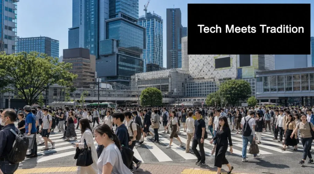 The 10 Best Cities to Travel in the World for 2026 Crowds of pedestrians crossing a busy Tokyo intersection surrounded by modern skyscrapers, blending technology and tradition.