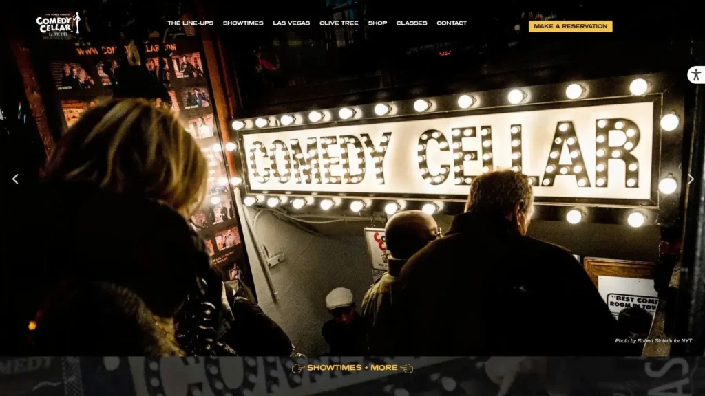 7 Best Date Spots NYC: A 2026 Guide for Every Vibe Comedy Cellar entrance at night with glowing marquee lights and patrons descending into the famous NYC comedy club.