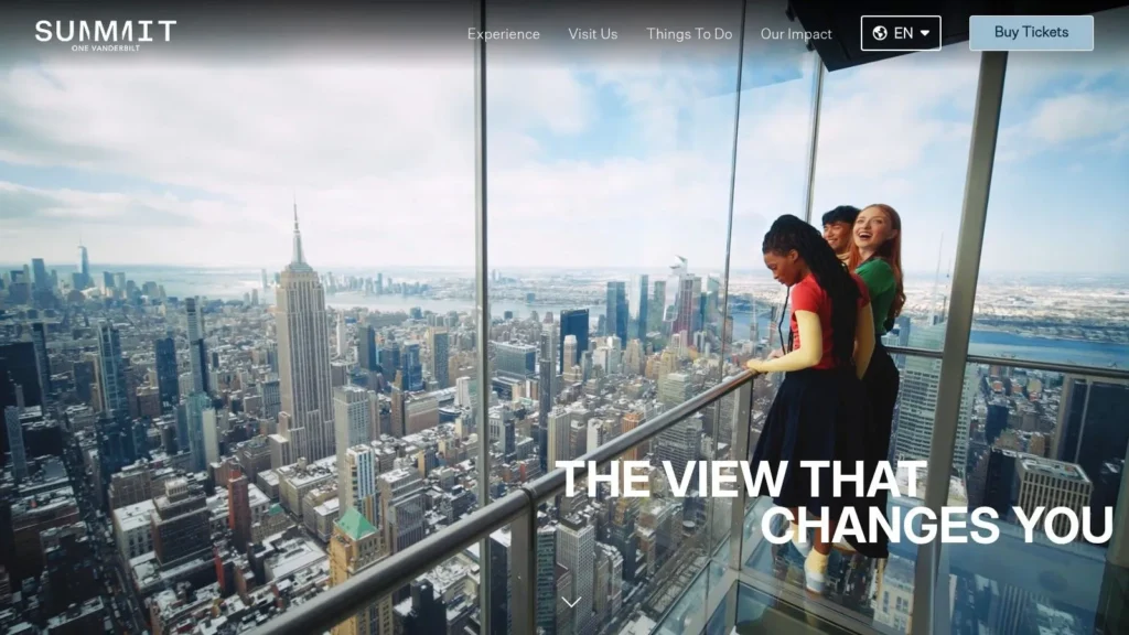 7 Best Date Spots NYC: A 2026 Guide for Every Vibe Visitors enjoying panoramic New York City skyline views from a glass observation deck high above Manhattan.