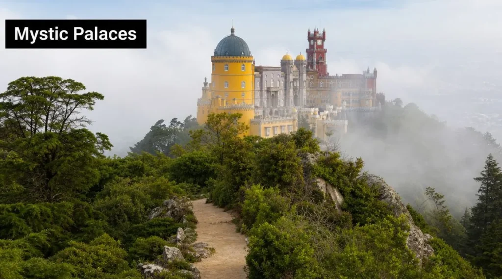 10 Hidden Gems in Europe to Discover in 2026 Mist-shrouded Pena Palace rises above a forested hill, creating a magical fairytale scene in Portugal.
