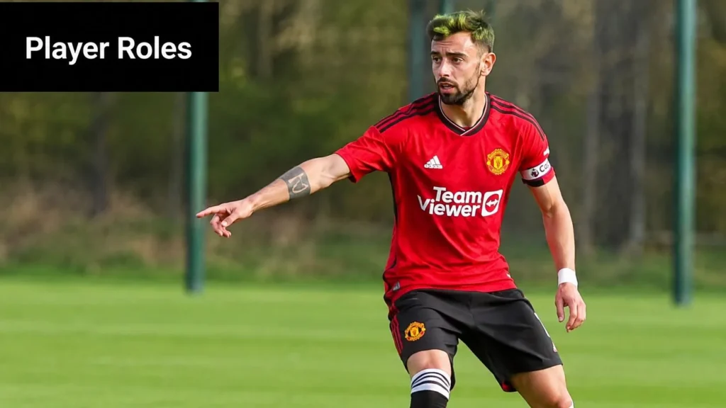 Manchester United Formation: A Tactical Explainer for 2026 Manchester United player in a red kit pointing during training, illustrating football player roles and tactics.