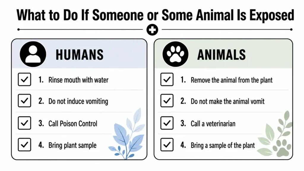 Is Lantana Poisonous? What Every Gardener Should Know Lantana exposure safety guide with first-aid steps for humans and animals, including contacting poison control or a veterinarian.